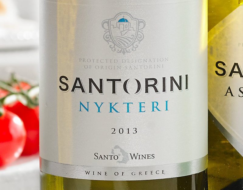 SANTORINI wine packaging – Design d’étiquette de vin