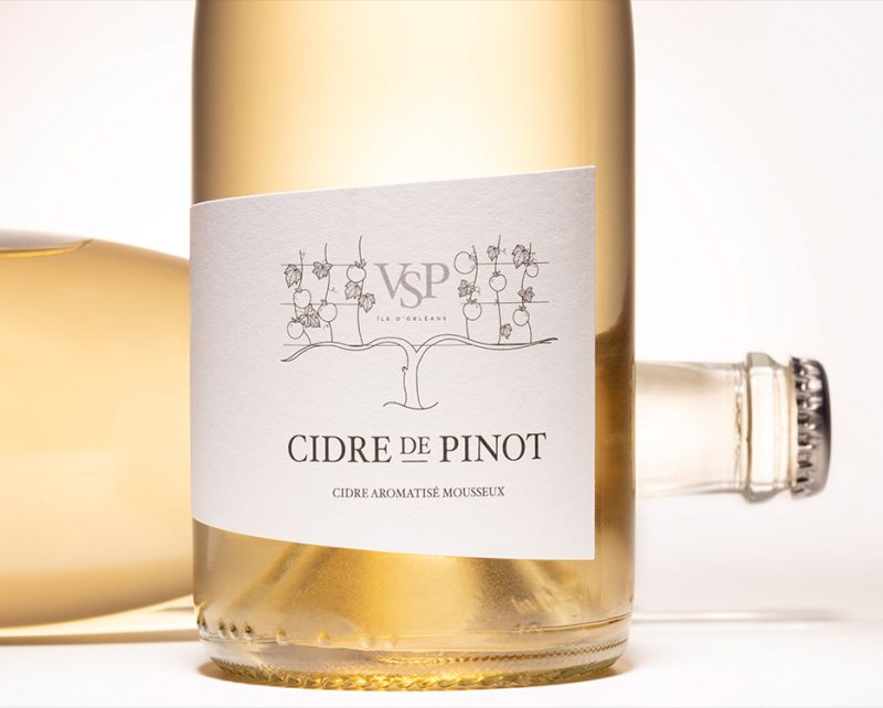 Cidre de Pinot wine packaging – Design d’étiquette de vin
