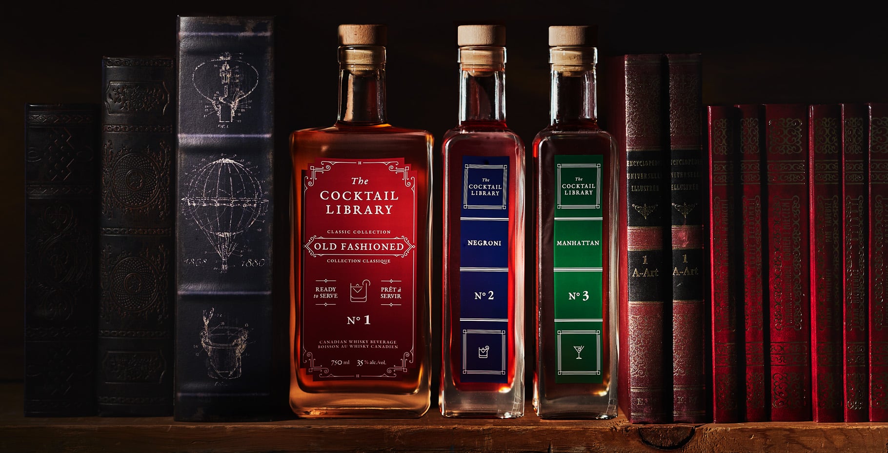 The Cocktail Library Packaging label design 