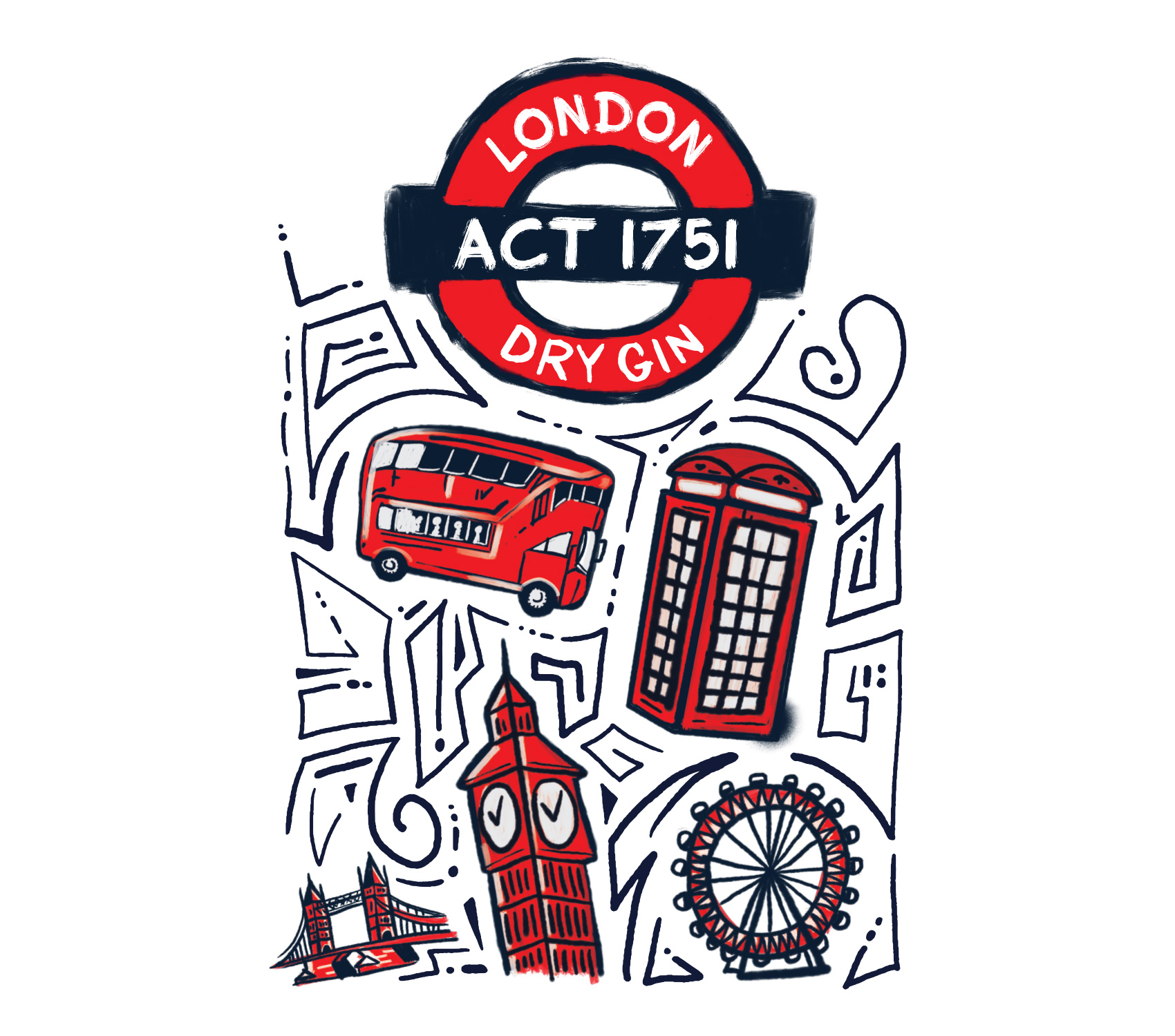 ACT 1751 LONDON DRY GIN Ezi Brand Design